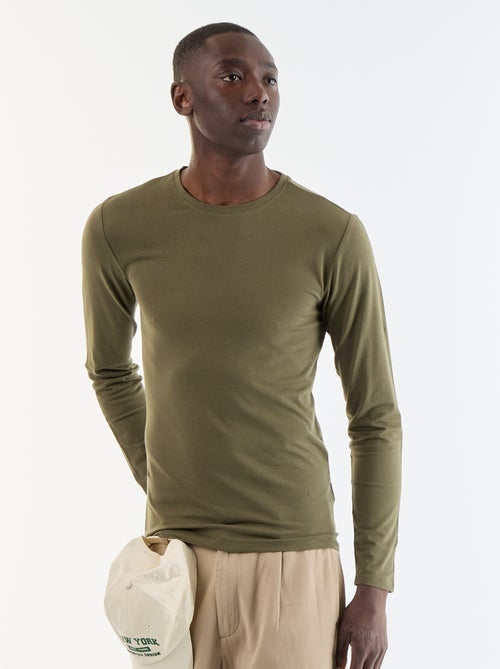Plain Long-Sleeved T-Shirt - Kiabi