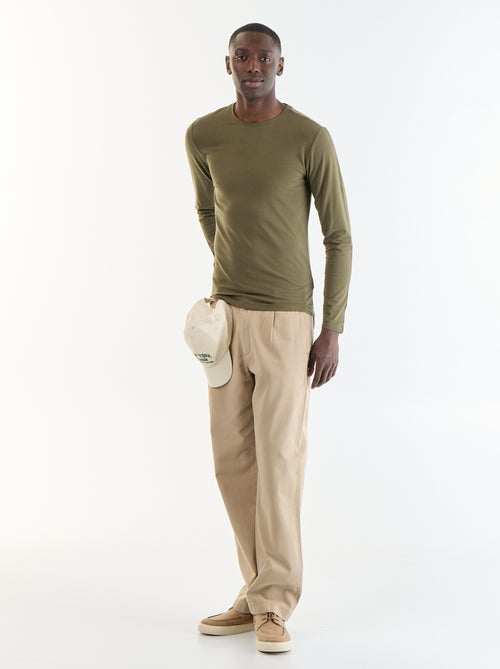 Plain Long-Sleeved T-Shirt - Kiabi