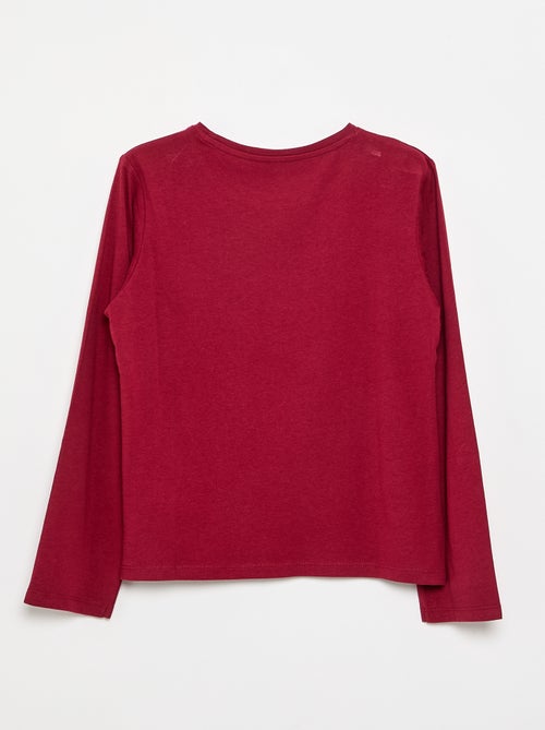 Plain long-sleeved T-shirt - Kiabi