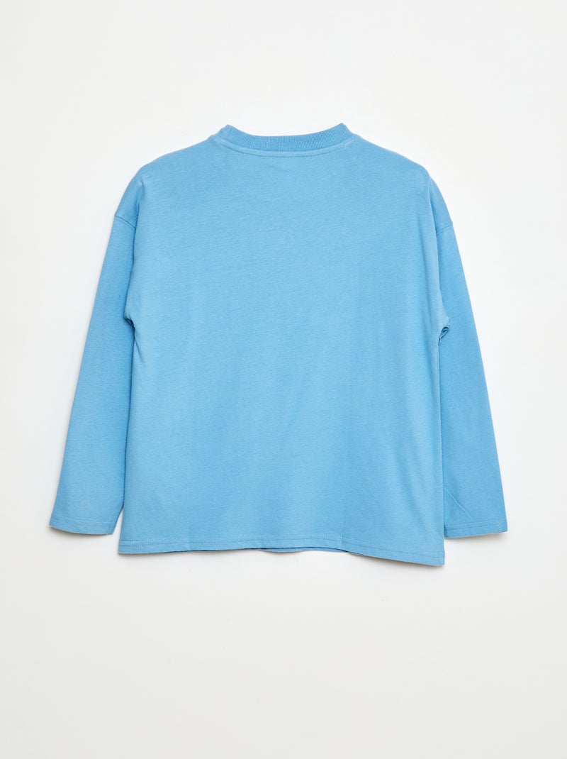Plain loose-fit T-shirt Blue - Kiabi