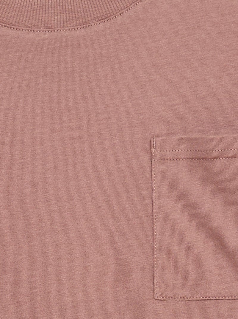 Plain loose-fit T-shirt Pink - Kiabi