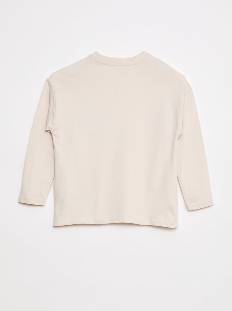 Plain loose-fit T-shirt White - Kiabi