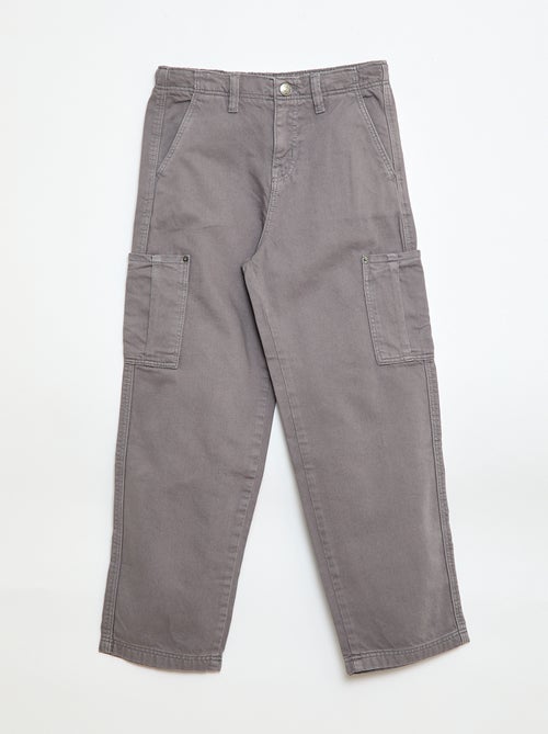 Plain Multi-Pocket Trousers - Kiabi