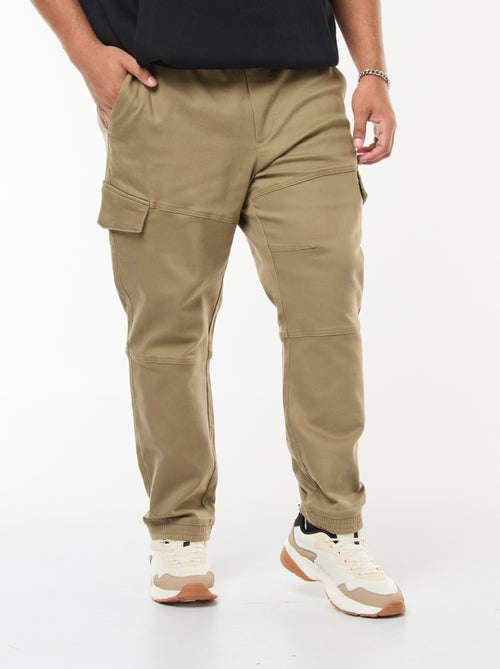 Plain Multi-Pocket Trousers with Elasticated Waistband - Kiabi