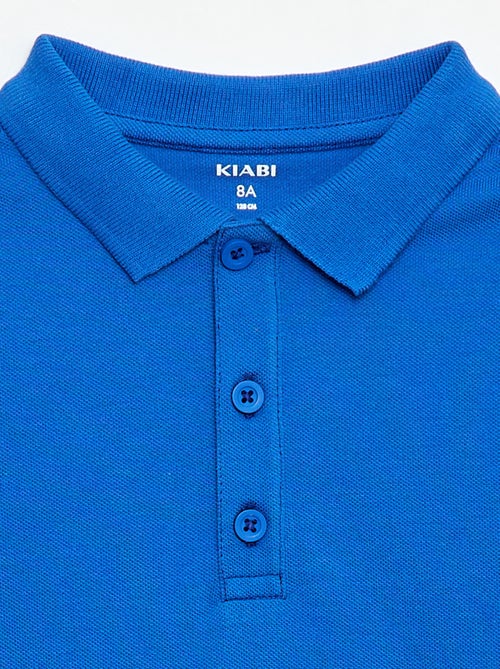 Plain piqué knit polo shirt - Kiabi