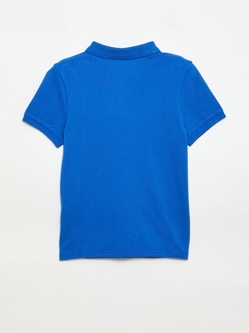 Plain piqué knit polo shirt - Kiabi