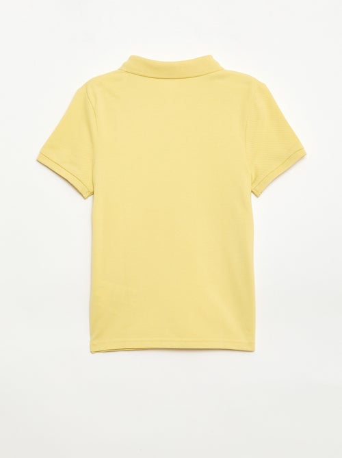 Plain piqué knit polo shirt - Kiabi