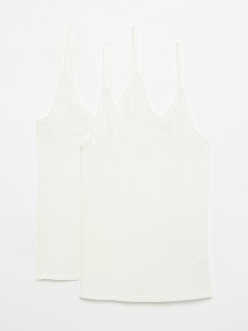 Plain Pointelle Knit Cami Top - Kiabi