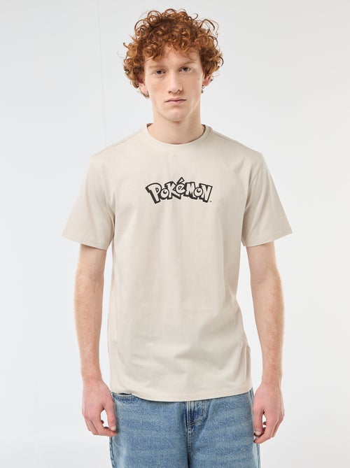 Plain 'Pokemon' Print Short-Sleeve T-Shirt - Kiabi