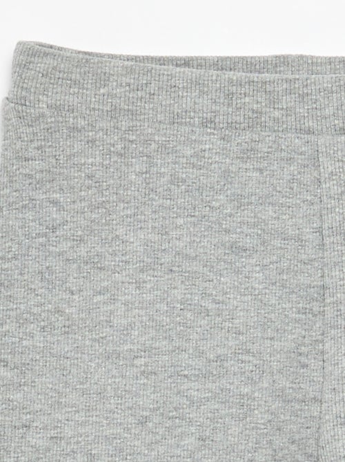Plain Ribbed Full-Length Leggings - Kiabi