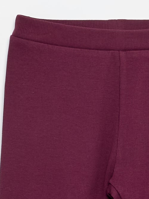 Plain Ribbed Full-Length Leggings - Kiabi