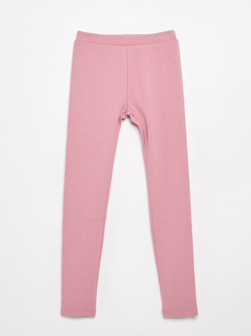 Plain Ribbed Full-Length Leggings - Kiabi