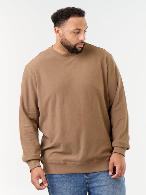 Plain ribbed knit sweatshirt - Kiabi