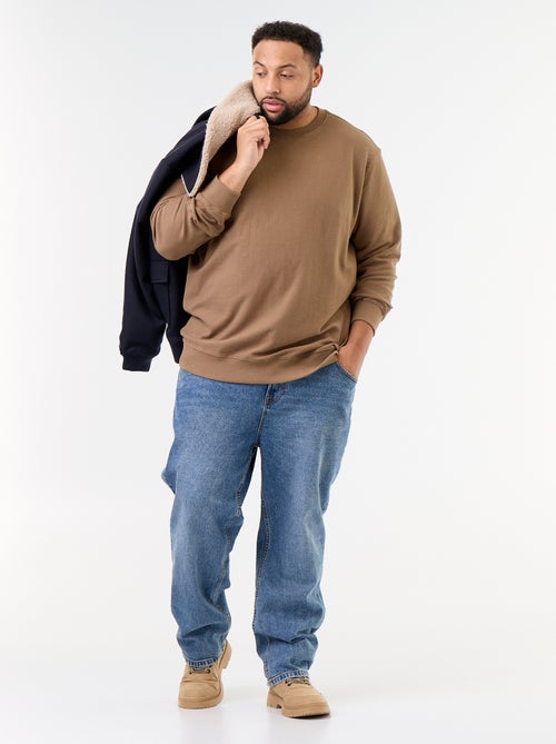 Plain ribbed knit sweatshirt - Kiabi
