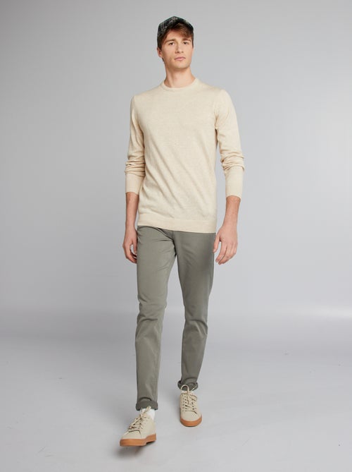 Plain Round-Neck Sweater (Tall Fit) - Kiabi