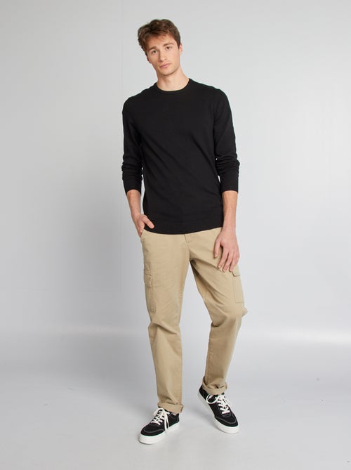 Plain Round-Neck Sweater (Tall Fit) - Kiabi