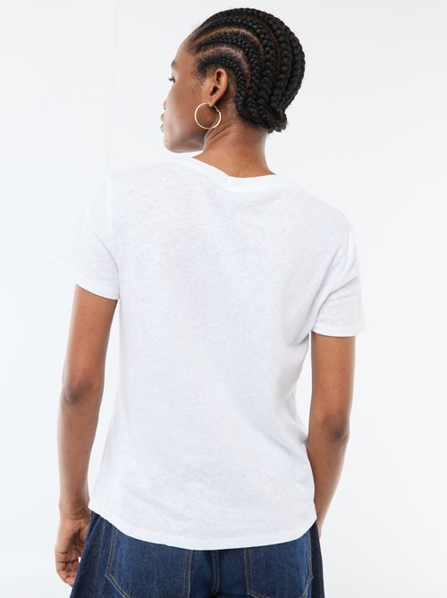 Plain Short-Sleeved Crew Neck T-Shirt - Kiabi