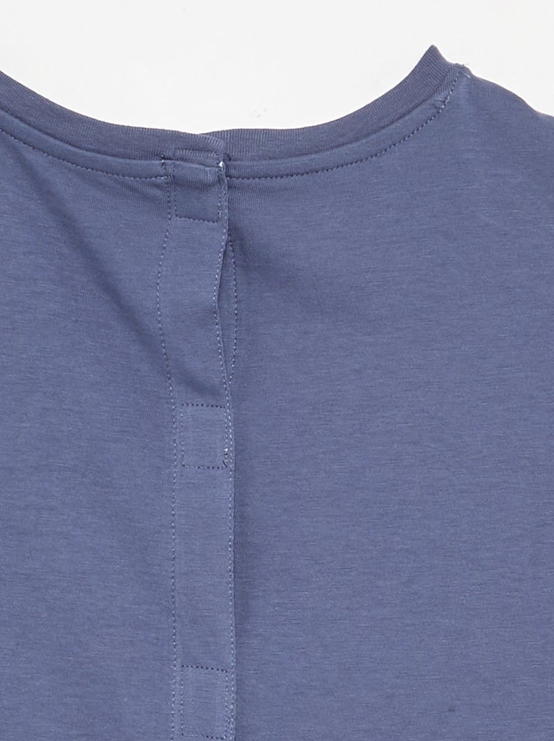 Plain Short-Sleeved T-Shirt - Easy-Dressing Collection Blue - Kiabi