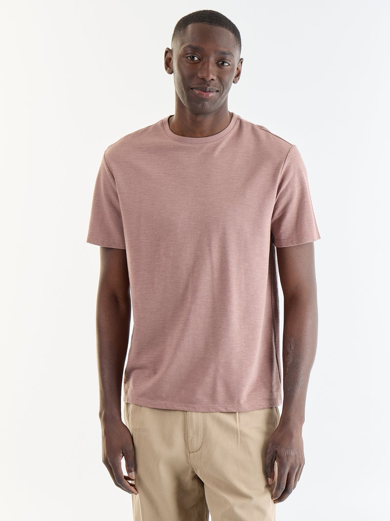 Plain short-sleeved t-shirt Purple - Kiabi