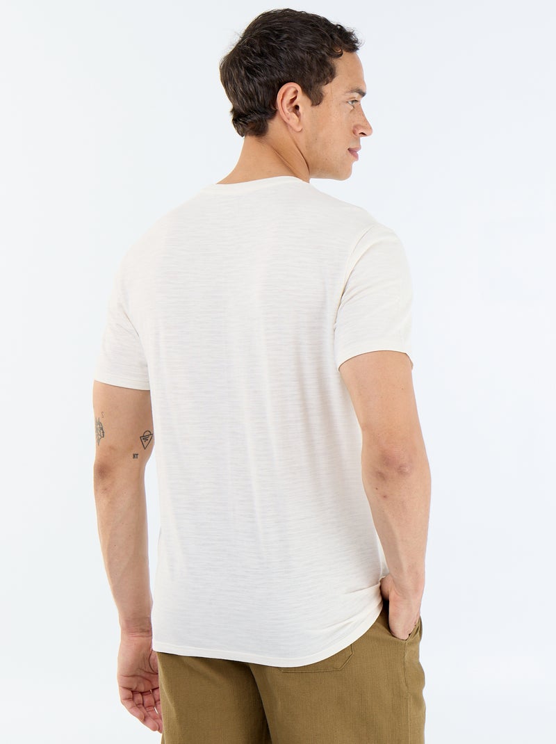 Plain short-sleeved t-shirt White - Kiabi
