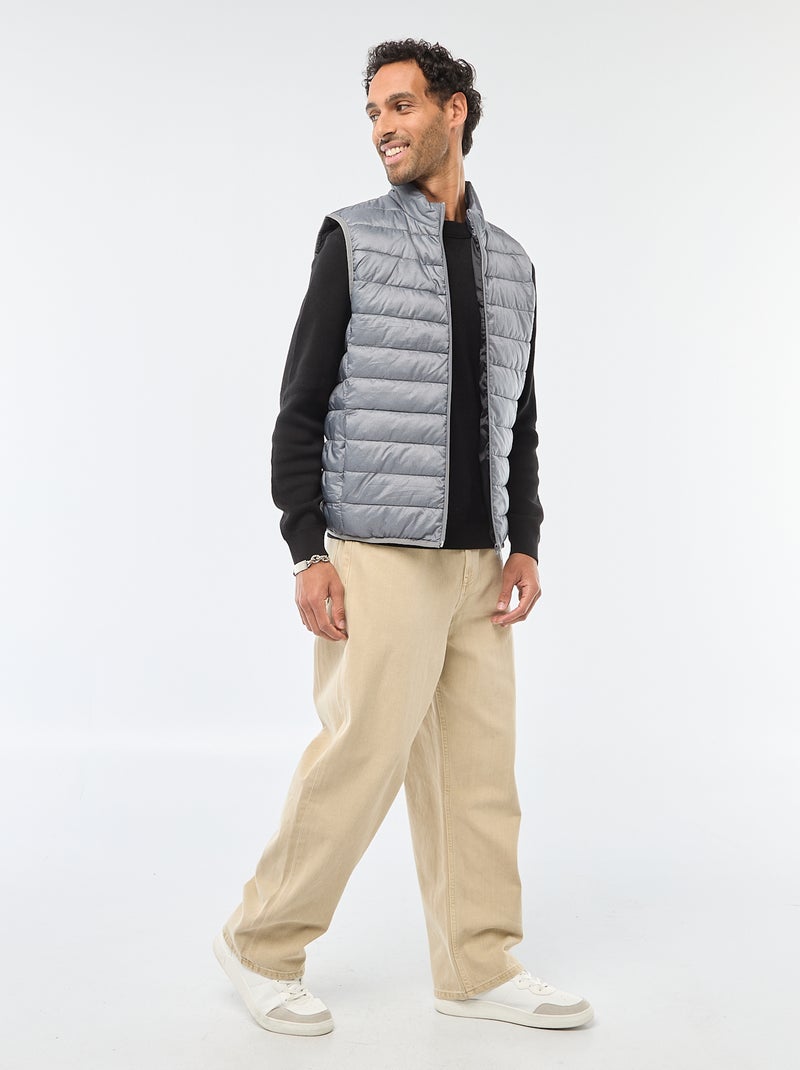 Plain showerproof bodywarmer Grey - Kiabi