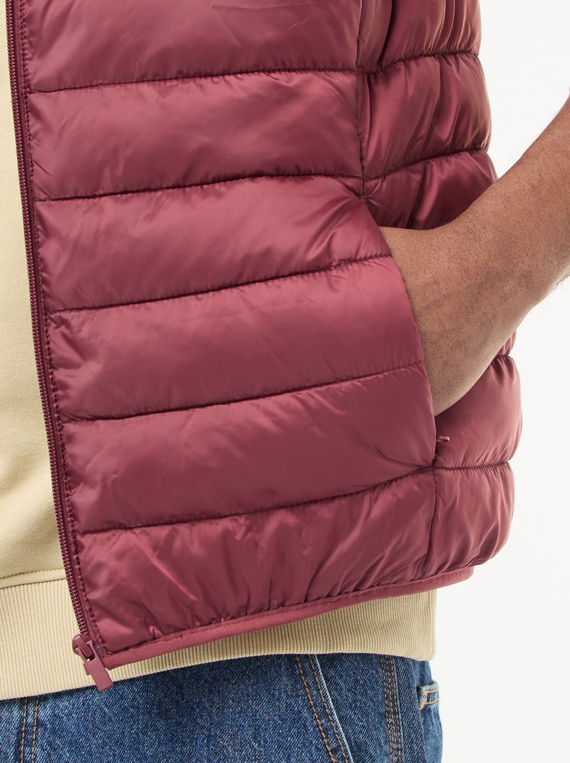 Plain showerproof bodywarmer Red - Kiabi