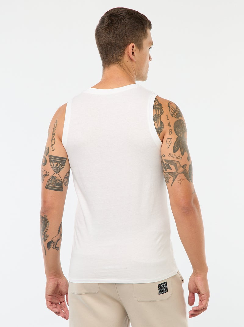 Plain sleeveless pyjama top White - Kiabi