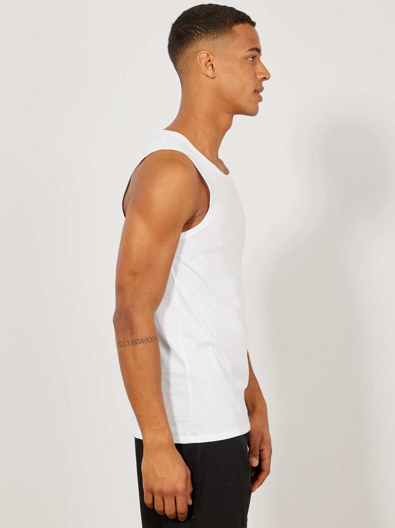 Plain sleeveless pyjama top White - Kiabi