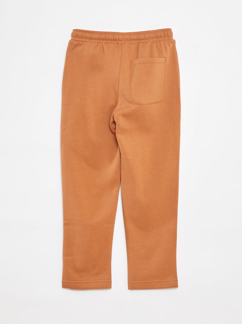 Plain Straight Joggers - Extra Comfortable Fit Brown - Kiabi
