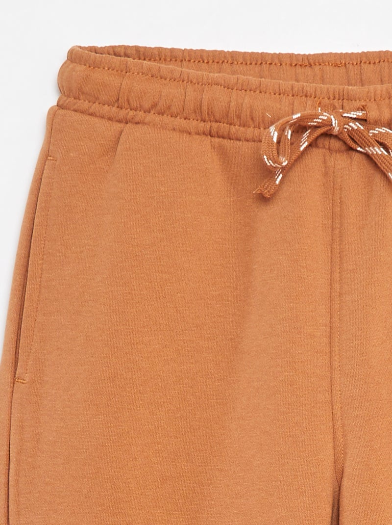Plain Straight Joggers - Extra Comfortable Fit Brown - Kiabi