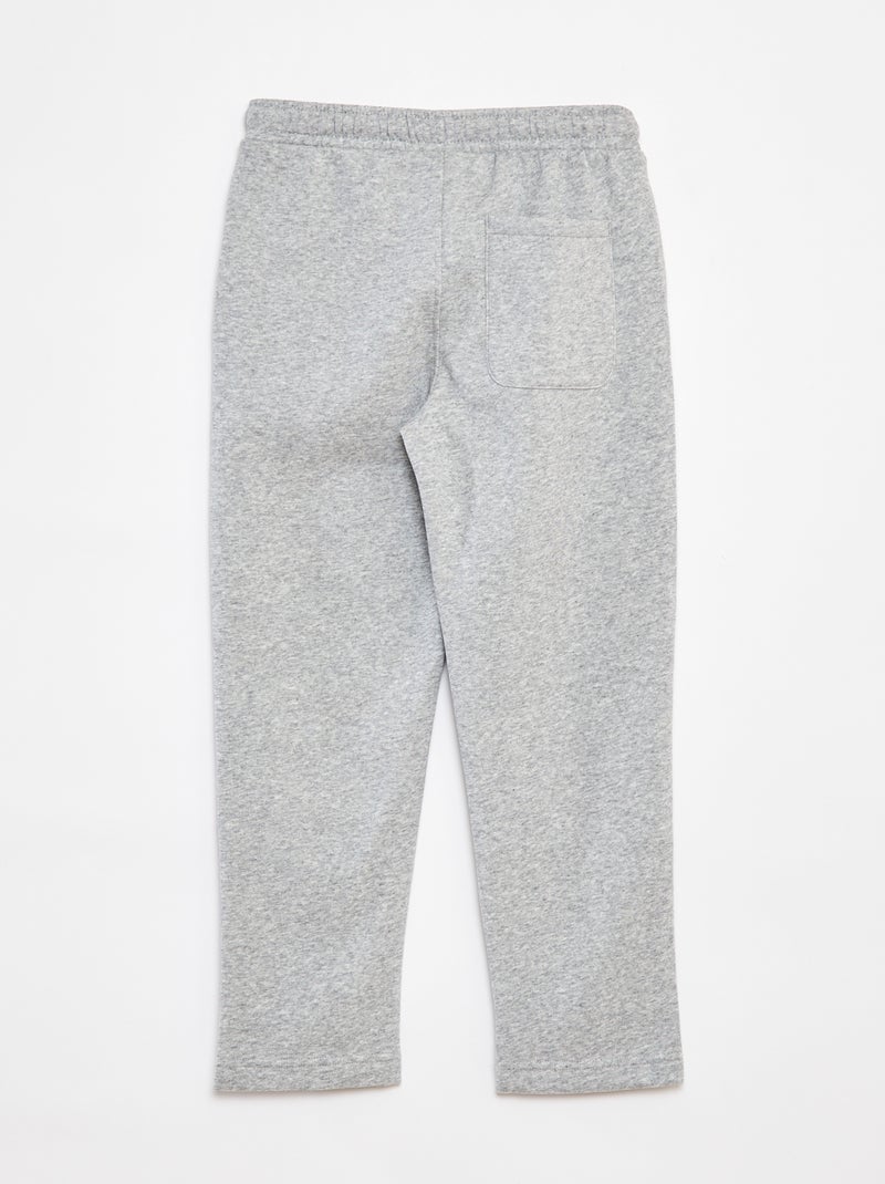 Plain Straight Joggers - Extra Comfortable Fit Grey - Kiabi