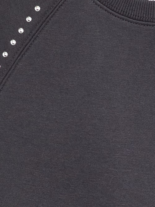 Plain Sweatshirt with Studs - Kiabi