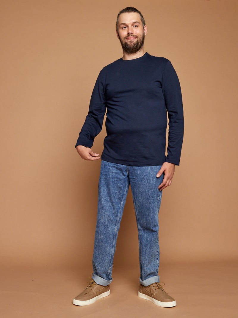Plain T-shirt - Easy-Dressing Collection BLUE - Kiabi