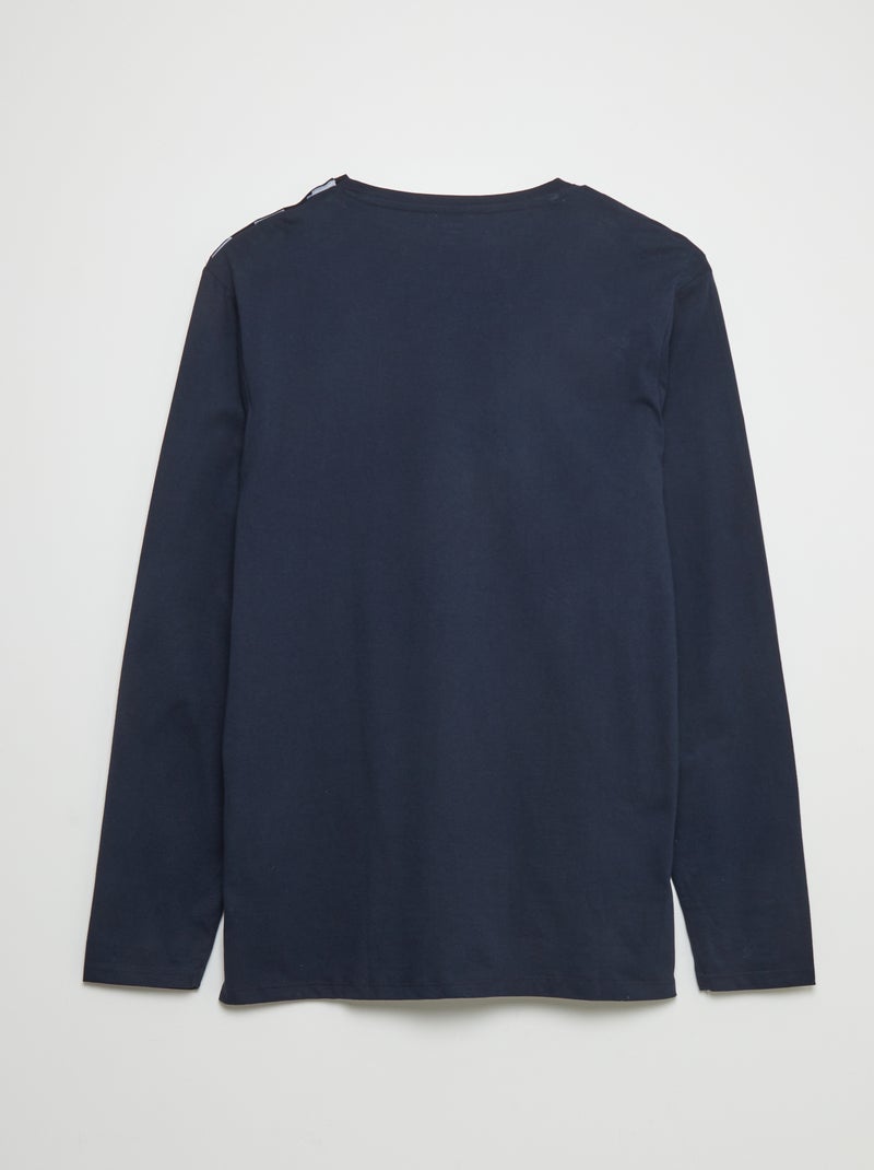 Plain T-shirt - Easy-Dressing Collection BLUE - Kiabi