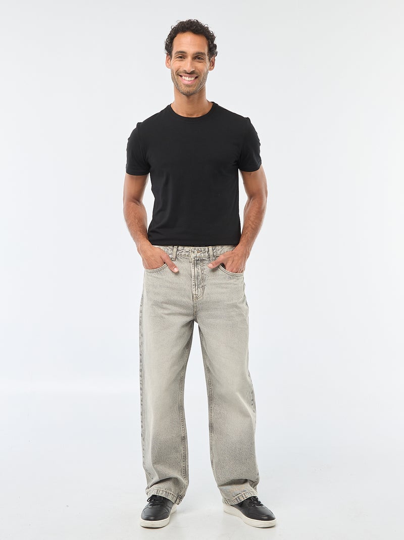 Plain T-shirt - Slim fit black - Kiabi
