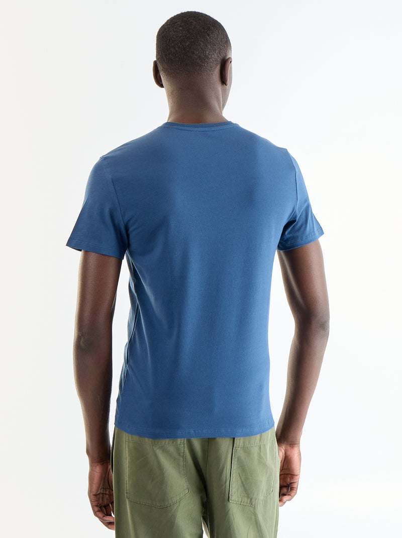 Plain T-shirt - Slim fit Blue - Kiabi