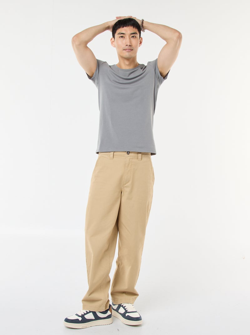 Plain T-shirt - Slim fit Grey - Kiabi