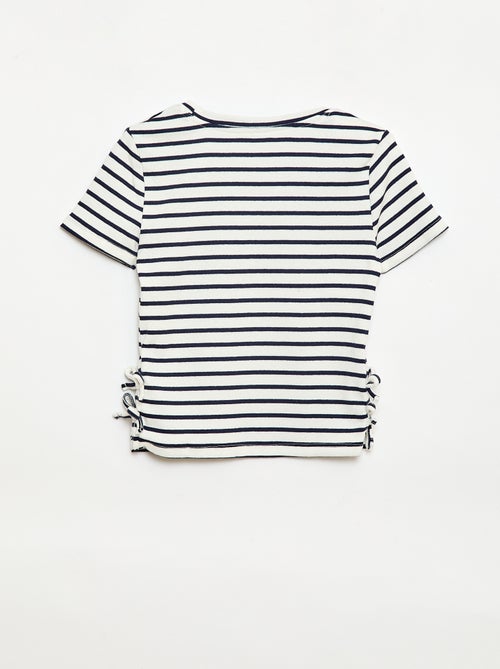 Plain T-shirt with Decorative Knots - Kiabi