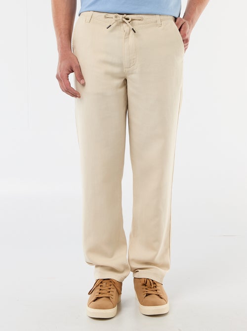 Plain trousers in a light, soft fabric - Kiabi