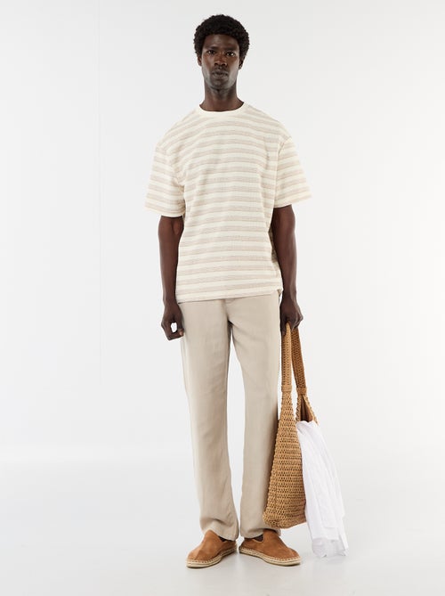 Plain trousers in a light, soft fabric - Kiabi Plain trousers in a light, soft fabric - Kiabi