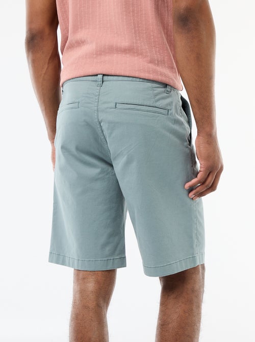 Plain Twill Chino Bermuda Shorts - Kiabi