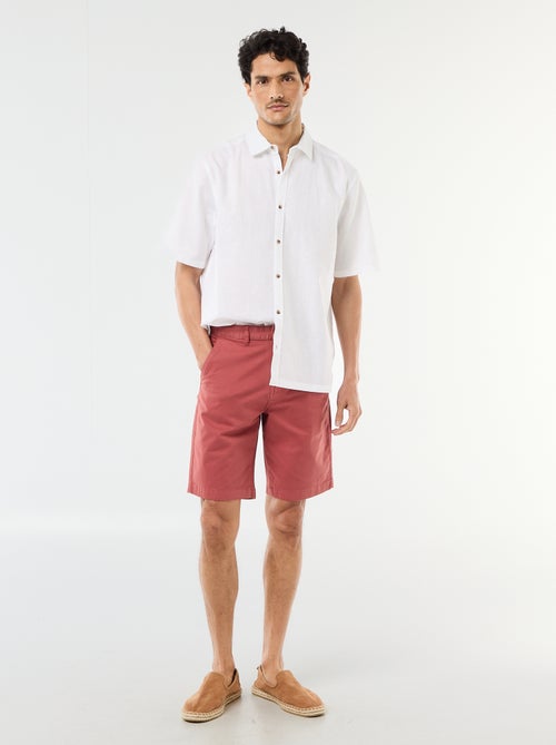 Plain Twill Chino Bermuda Shorts - Kiabi