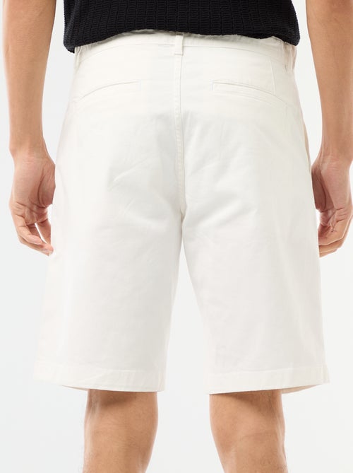 Plain Twill Chino Bermuda Shorts - Kiabi