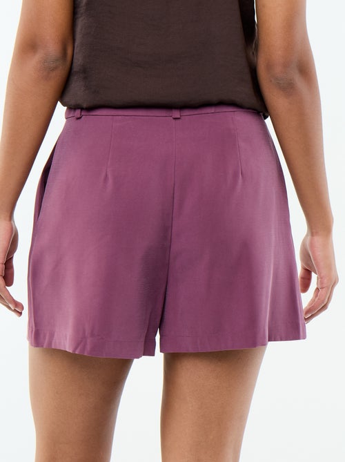Plain Twill Shorts with 2 Pockets - Kiabi