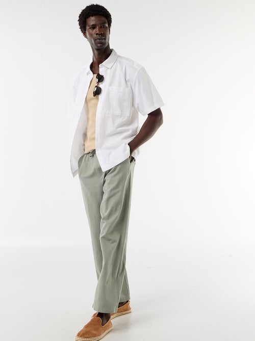 Plain vest top in ribbed knit fabric - Kiabi