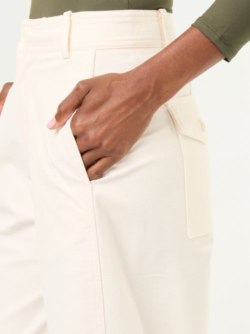 Plain wide-leg trousers - Kiabi