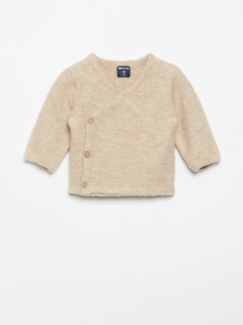Plain wrap-over cardigan - Kiabi