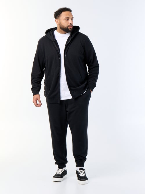 Plain Zip-Up Hooded Sweatshirt - Kiabi