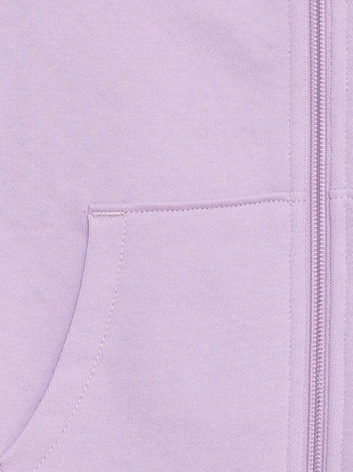 Plain zip-up hooded sweatshirt - Kiabi