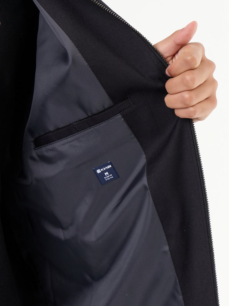 Plain zip-up jacket Black - Kiabi